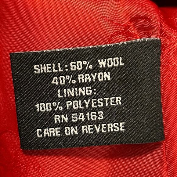 Guess Peacoat Women's Red 60% Wool Jacket‎ Double Breasted Coat - Picture 5 of 10